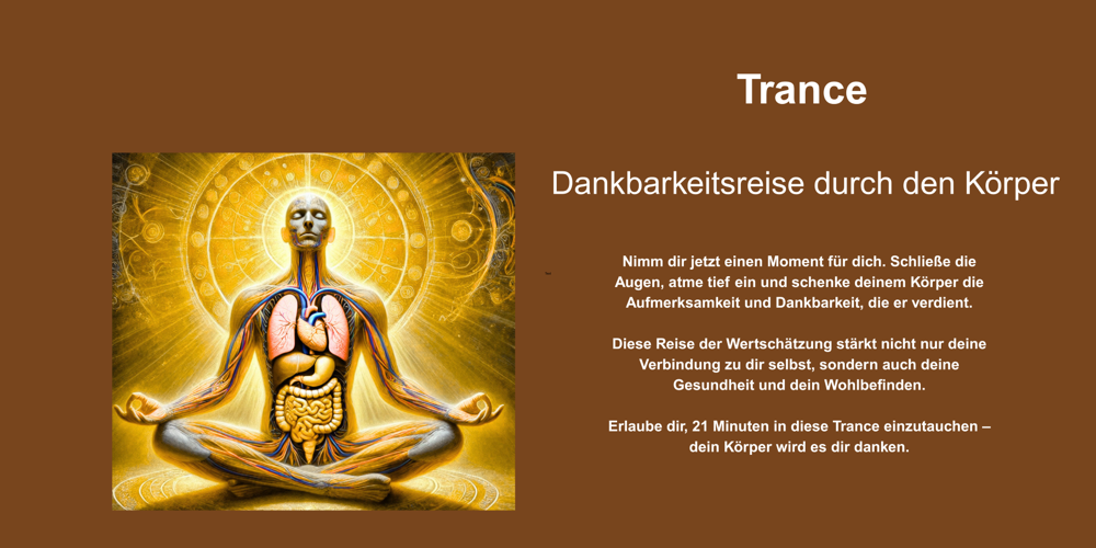 Dankbarkeitsreise durch den K&ouml;rper